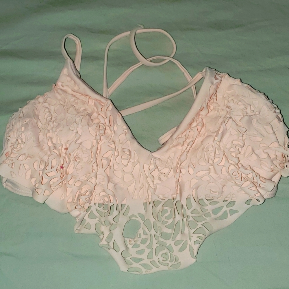 Bikini top, pink, size S